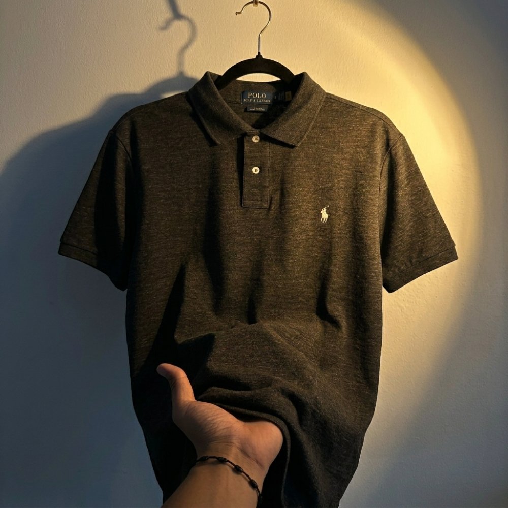polo ralph lauren negro con gris OG