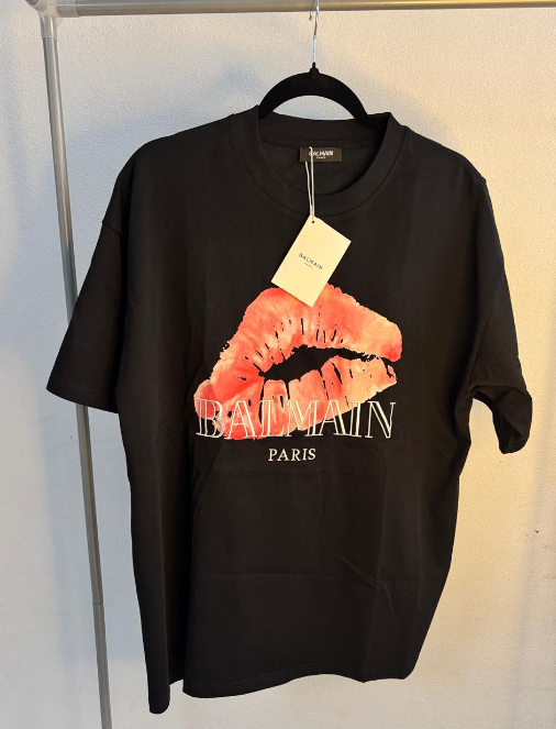 playera BALMAIN negra