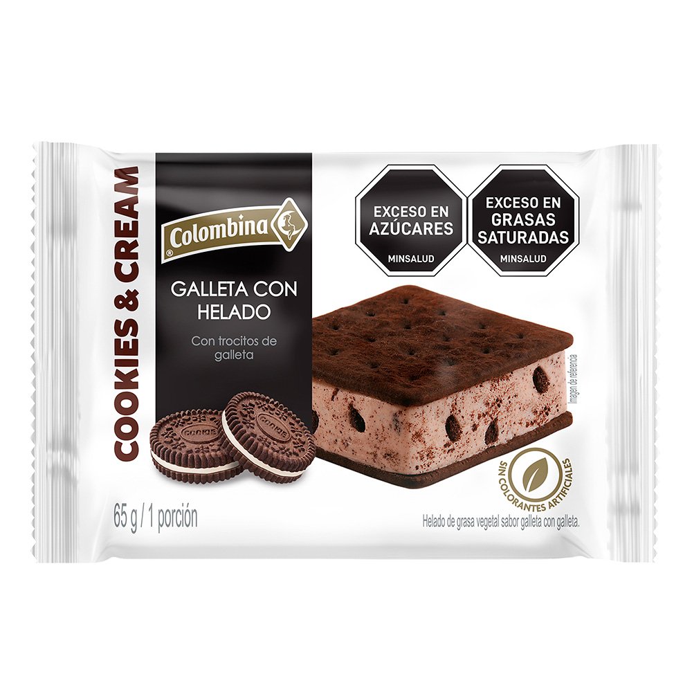 Galleta con Helado de Cookies & Cream
