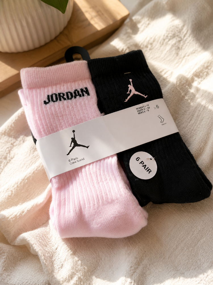 Calcetines Jordan Negro/Rosa