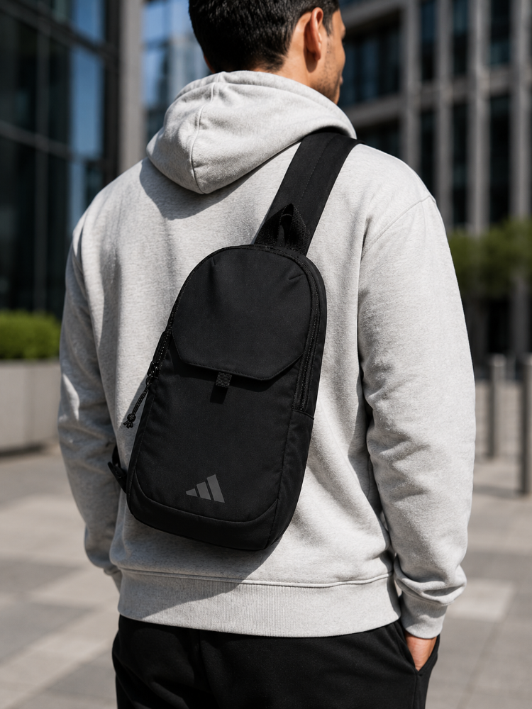 Bolso Cruzado Deportivo Unisex Negro