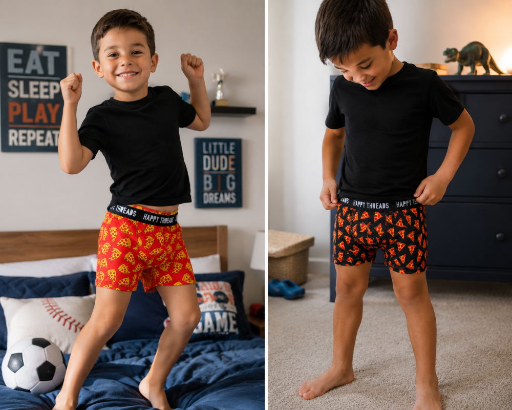Bóxer infantil estampado Pizza M 8-10 Años