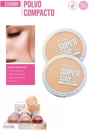 PINK 21 POLVO COMPACTO CS5099 X24