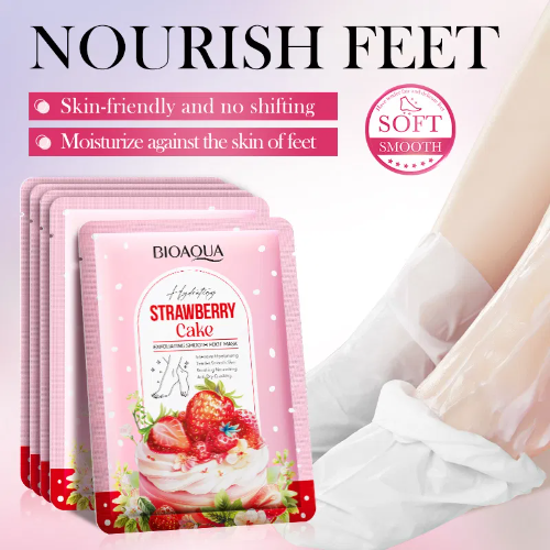 BIOAQUA MASCARILLA EXFOLIANTE PARA PIES FRUTILLA 26744 X1