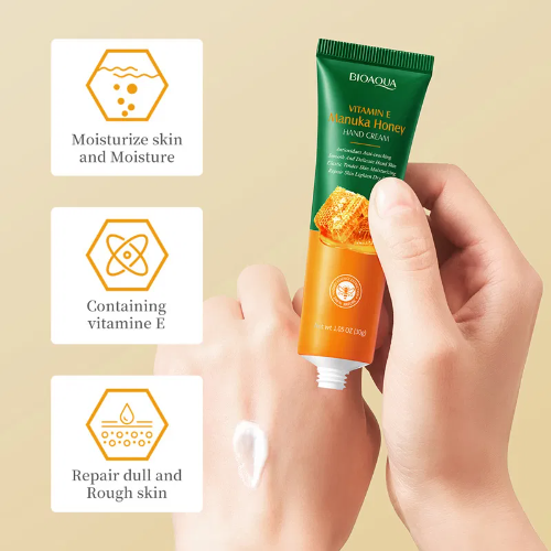 BIOAQUA CREMA PARA MANOS CON MIEL Y VITAMINA E 30G 15907 X1