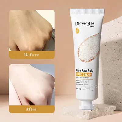 BIOAQUA CREMA PARA MANOS HIDRATANTE PURO ARROZ 30G 15280 X1
