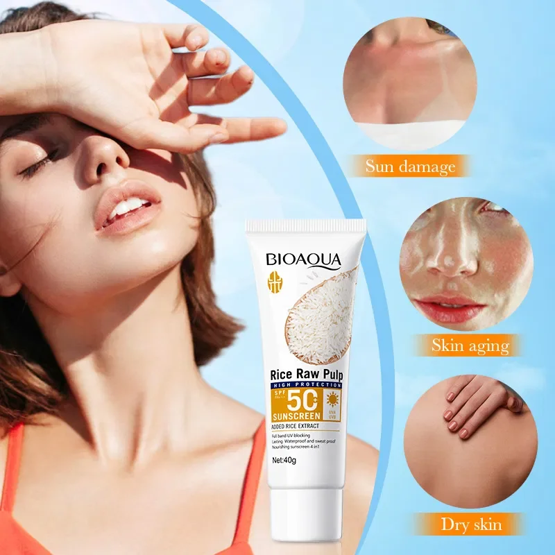 BIOAQUA PROTECTOR SOLAR DE ARROZ +50 SPF 40G 09890 X1