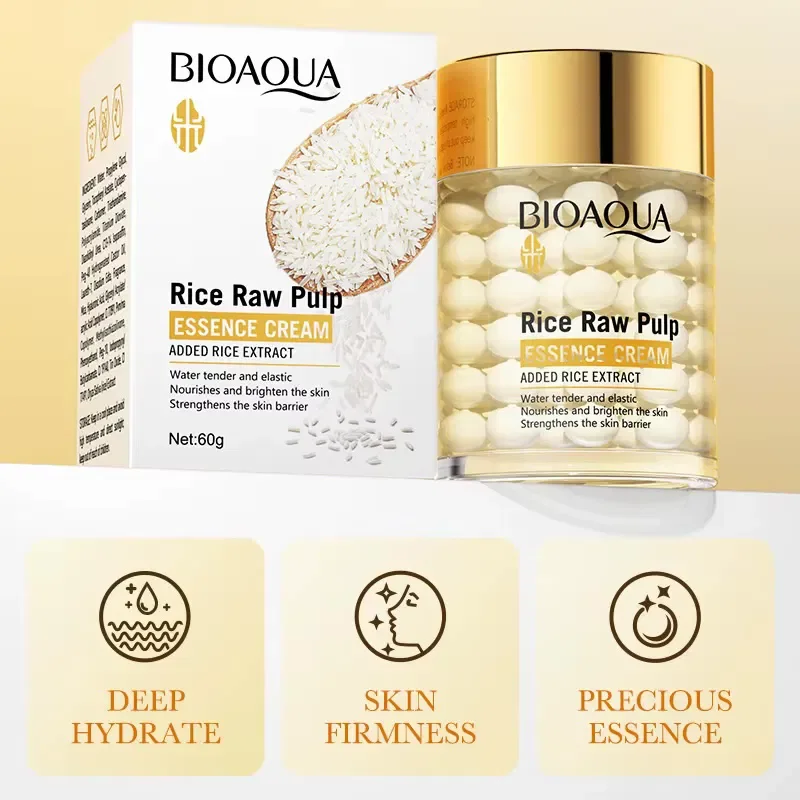 BIOAQUA CREMA FACIAL HIDRATANTE DE ESENCIA DE ARROZ 60G 48188 X1