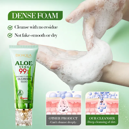 BIOAQUA LIMPIADOR FACIAL HIDRATANTE ALOE VERA 100G 14726 X1
