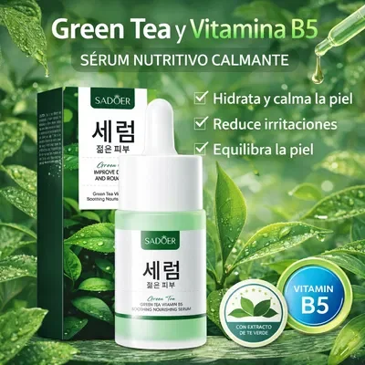 SADOER SERUM FACIAL CALMANTE TÉ VERDE Y VITAMINA B5 30ML 86228 X1