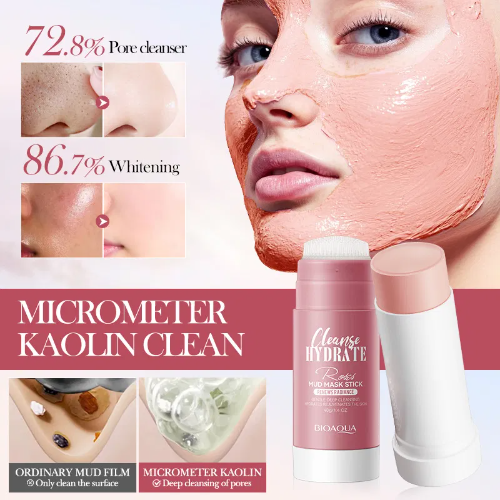 BIOAQUA MASCARILLA ARCILLA EN BARRA HIDRATANTE ROSA 40G 01246 X1