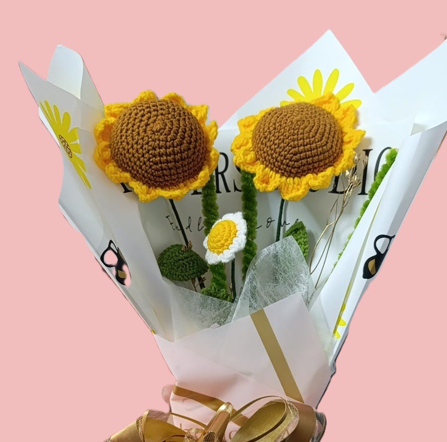 Girasoles de croche