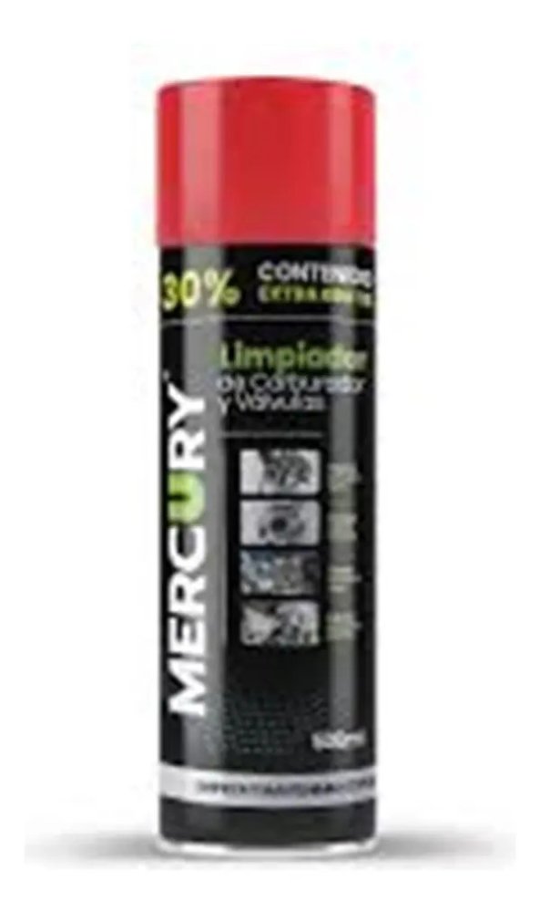 LIMPIADOR DE CARBURADOR Y VALVULAS MERCURY 200ML 30%