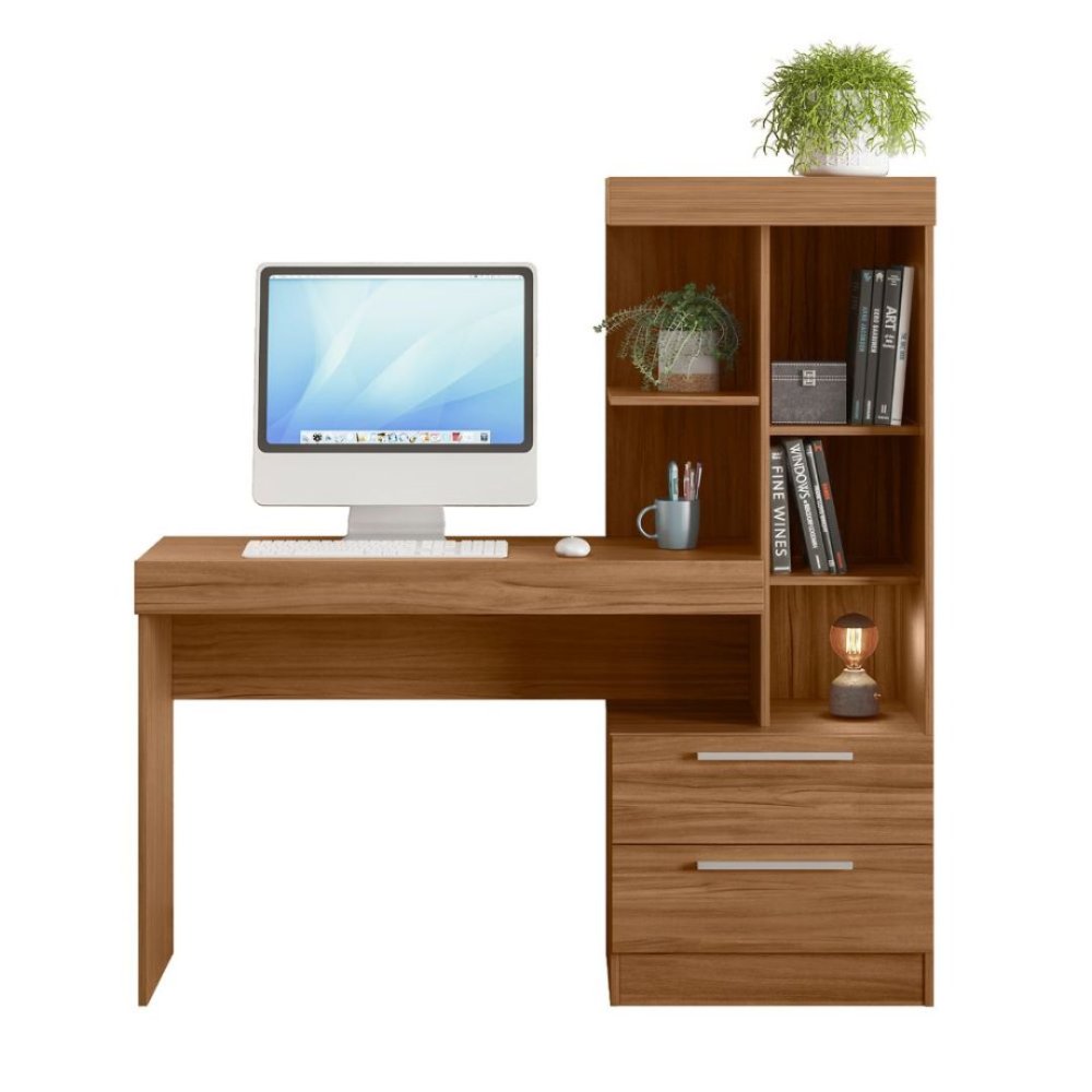 E74482 - MESA P/COMPUTADORA ESCRITORIO NT2010 242FREIJO 137X131X37 CM