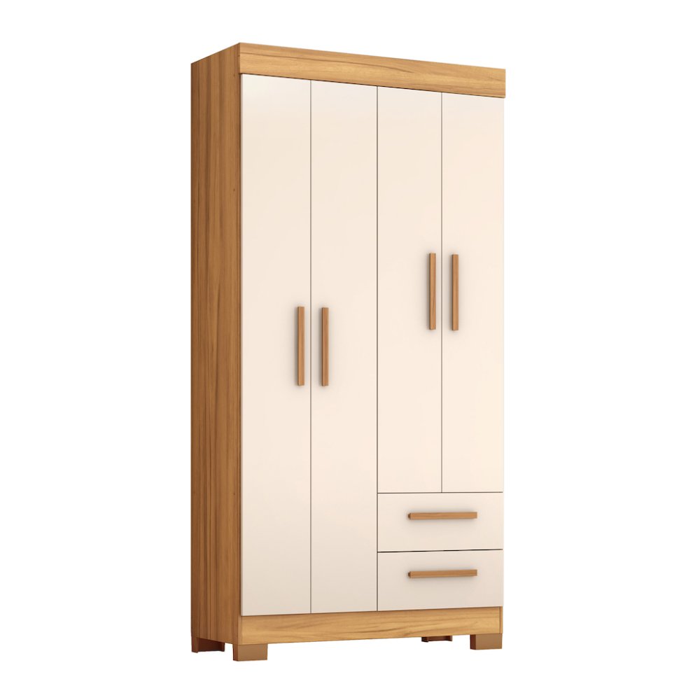 E74502 - ROPERO BOSTON40 4P2C NT6010 270FREIJO/OFFWHITE 187X93X40 CM
