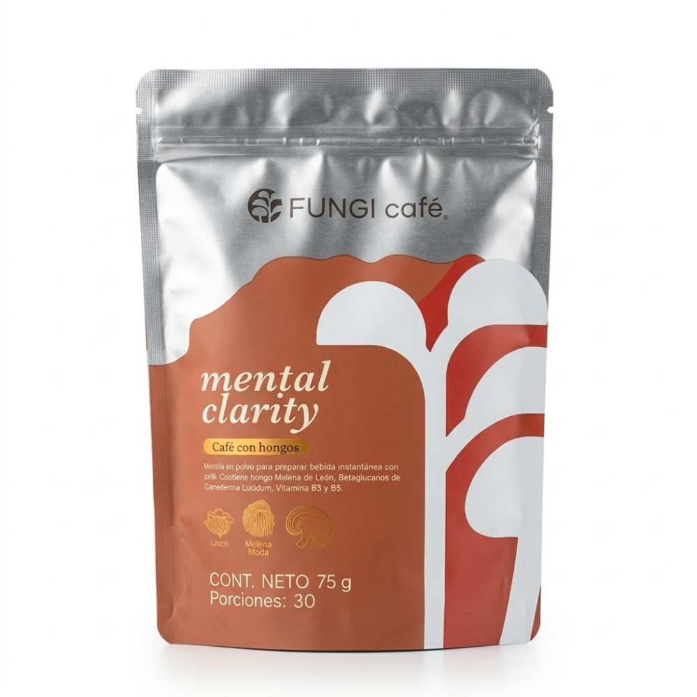 FUNGI CAFE MENTAL CLARITY CAFE CON HONGOS 75G 30 PORCIONES