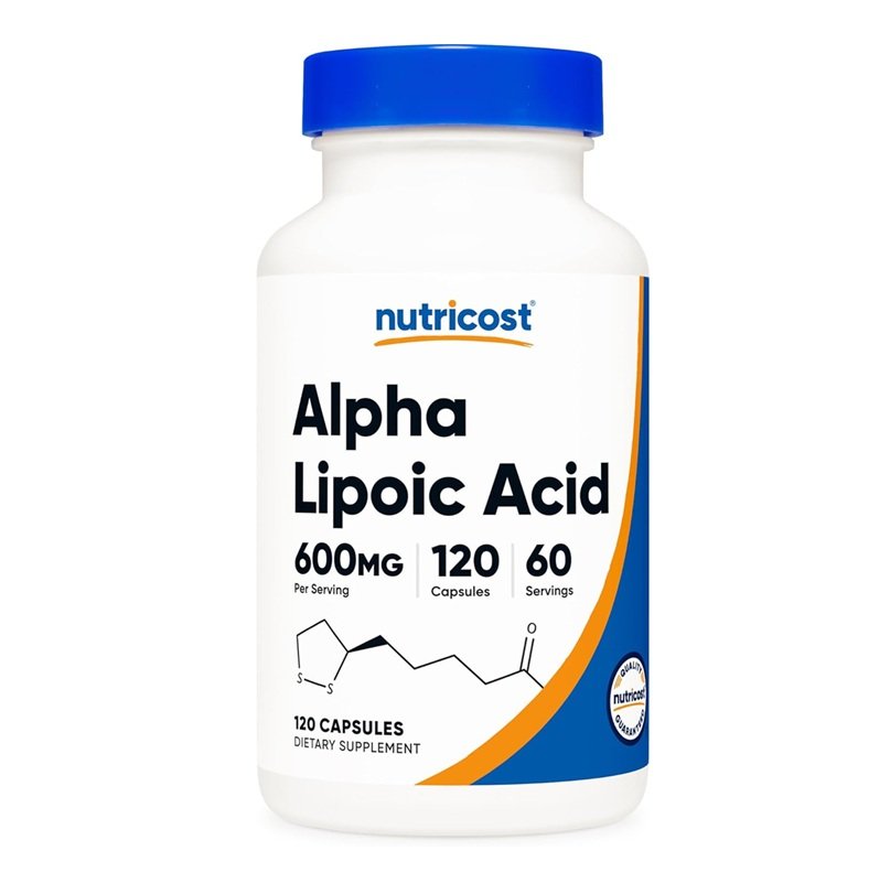 NUTRICOST ALPHA LIPOIC ACID 600MG 120 CAPSULES 60 SERVINGS