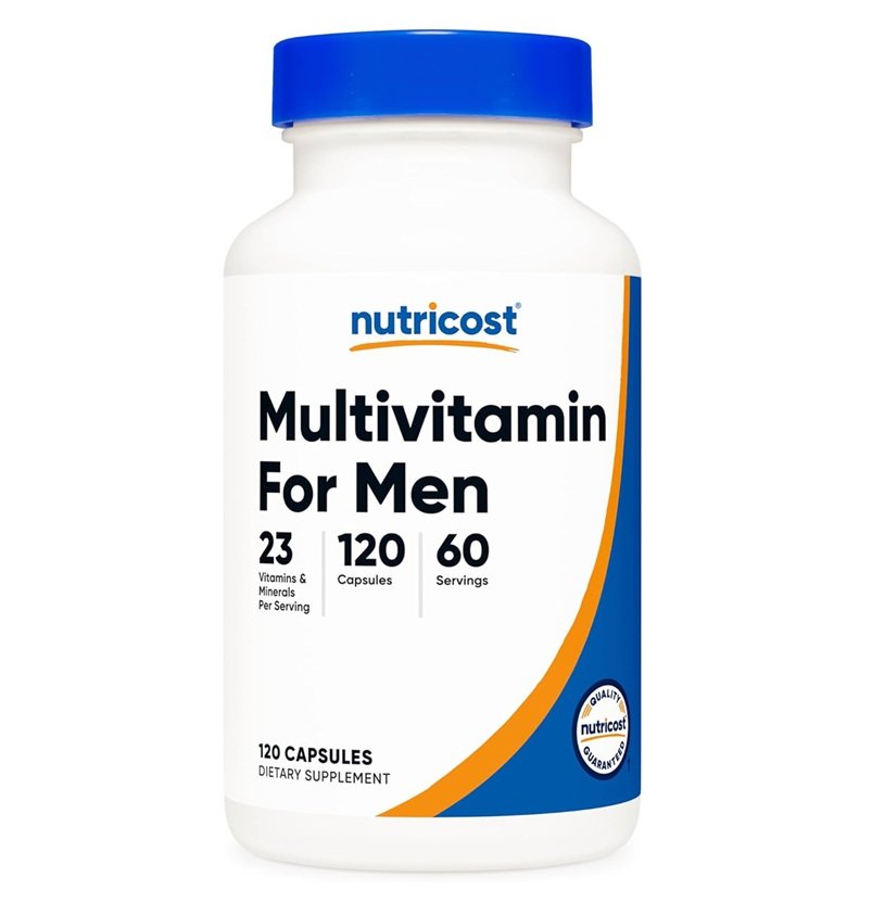 NUTRICOST MULTIVITAMIN FOR MEN 23 VITAMINS & MINERALS PER SERVING 120 CAPS 60 SERVING