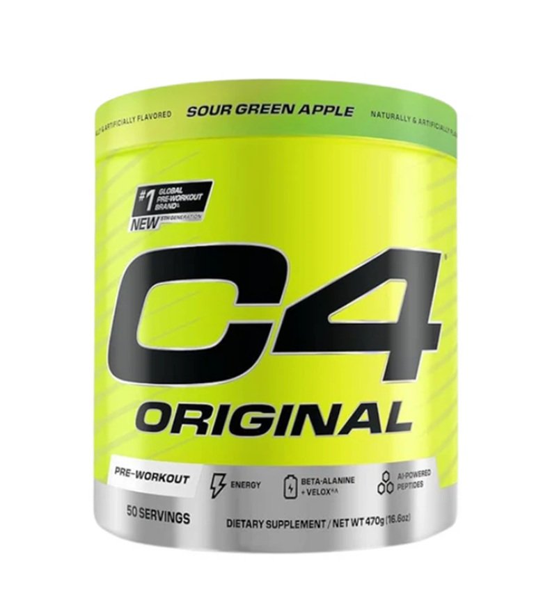 CELLUCOR C4 ORIGINAL PRE WORKOUT 470G 50 SERVINGS SOUR GREEN APPLE