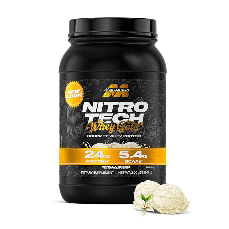 MUSCLETEHC NITRO TECH WHEY GOLD GOURMET 28 SERVINGS 907G VANILLA CREAM