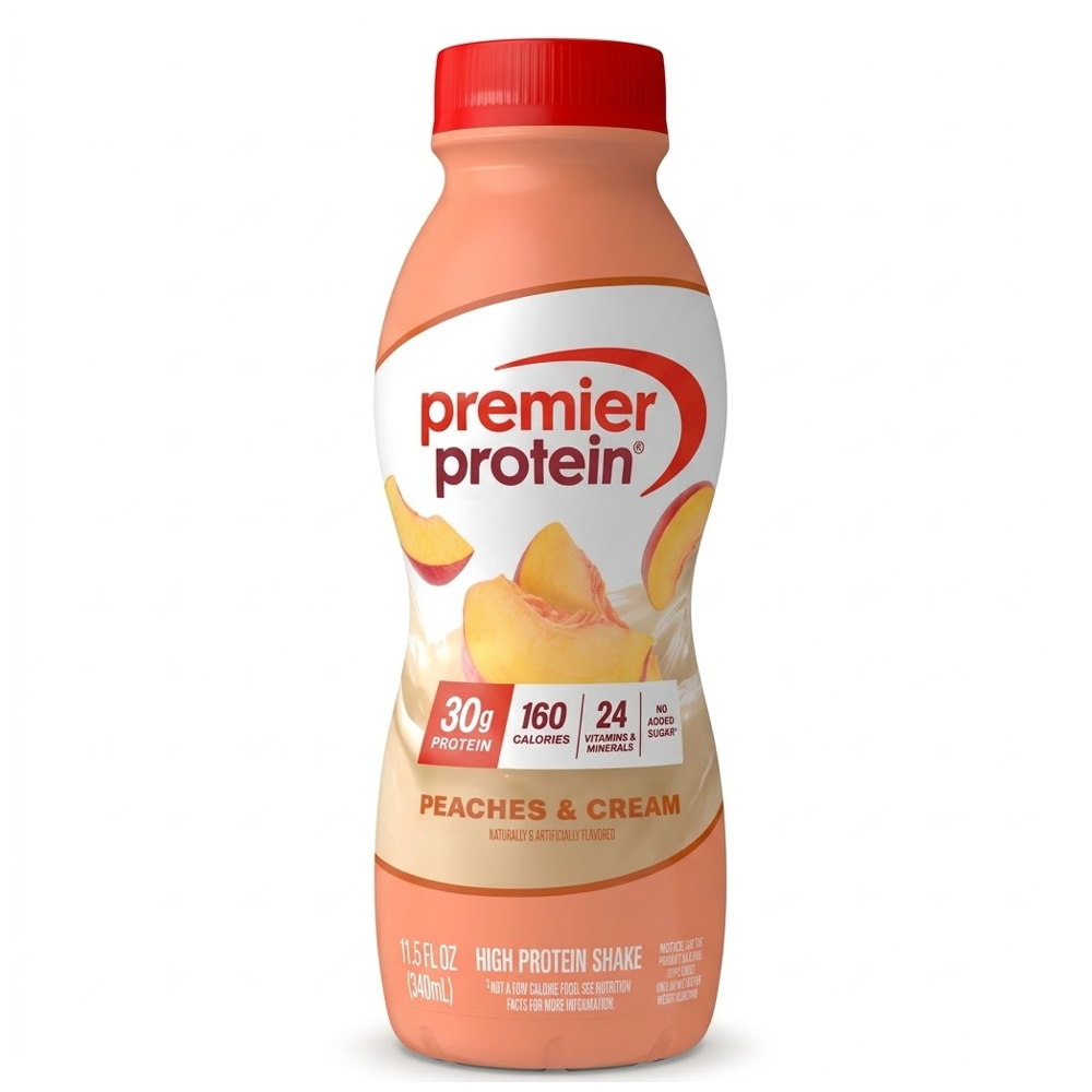 PREMIER PROTEIN SHAKE 340ML PEACHES AND CREAM