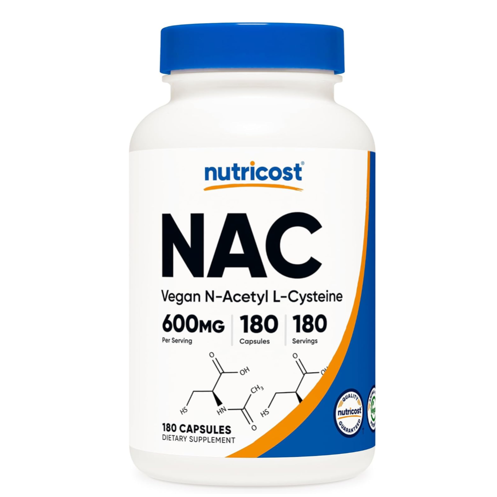 NUTRICOST NAC VEGAN N- ACETYL L- CYSTEINE 600MG 180 CAPS