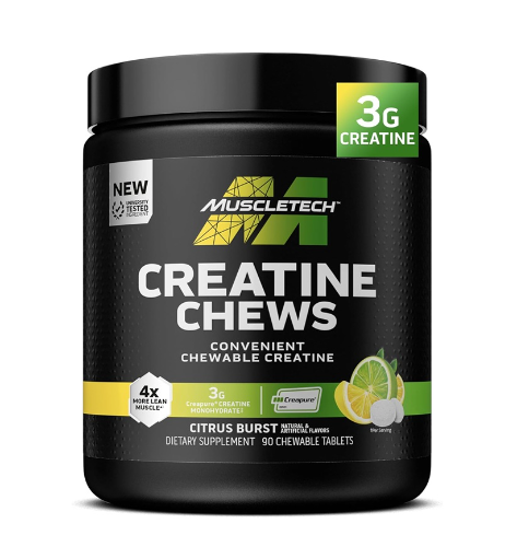 MUSCLETECH CREATINE MONOHYDRATE CHEWS CREAPURE CITRUS BURST 90 TABLETS