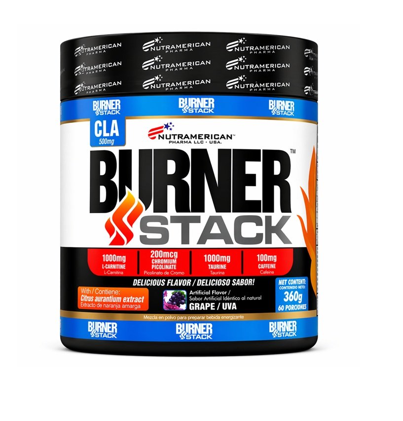 NUTRAMERICAN BURNER STACK 60 SERVINGS 360G GRAPE