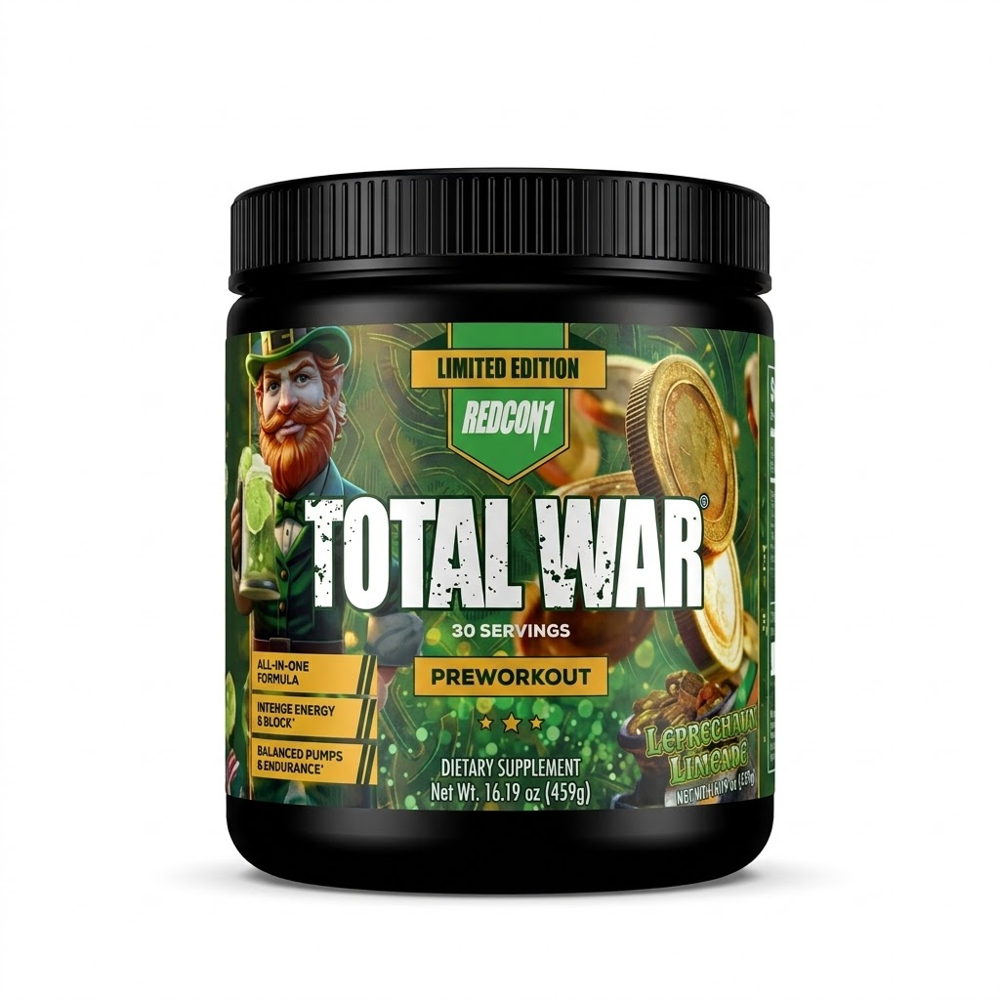 REDCON1 TOTAL WAR PRE WORKOUT 30 SERVINGS 459 LEPRECHAUN LIMEADE