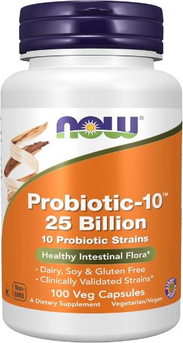NOW PROBIOTIC - 10 25 BILLION 160MG 100 CAPSULES