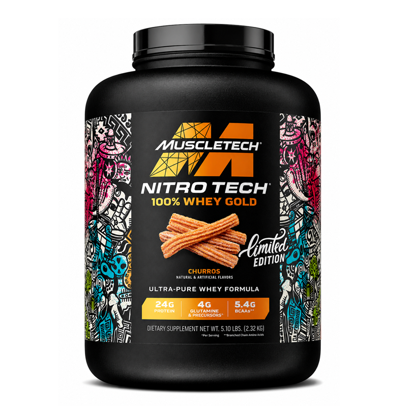 MUSCLETECH NITRO TECH WHEY GOLD LIMITED EDITION CHURROS 5LB (2.32KG) 69 SERVIMGS