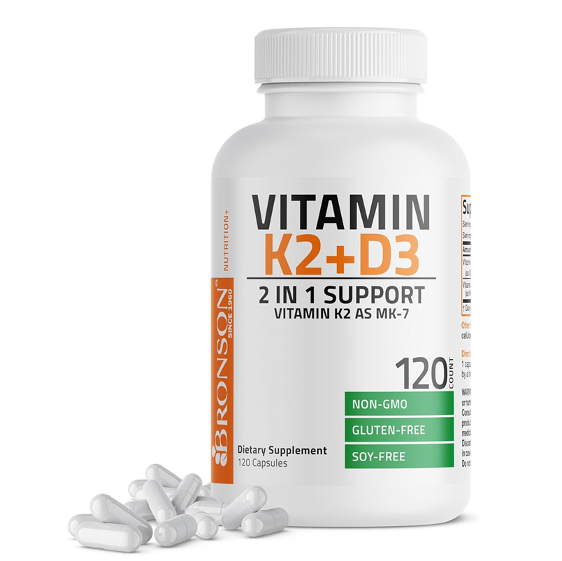 BRONSON VITAMIN K2 + D3 120 CAPSULES