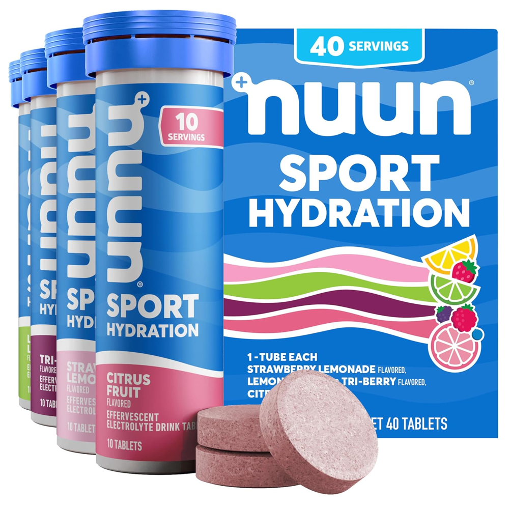 NUUN SPORT HYDRATATION SABORES MIXTOS PAQUETE DE 4 CITRUS FRUIT (40 PORCIONES)