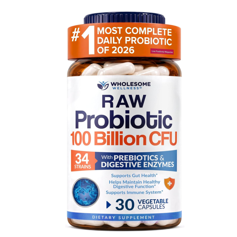 WHOLESOME WELLNESS WOMEN´S RAW PROBIOTIC 100 BILLION CFU 34 STRAINS 60 CAPSULES