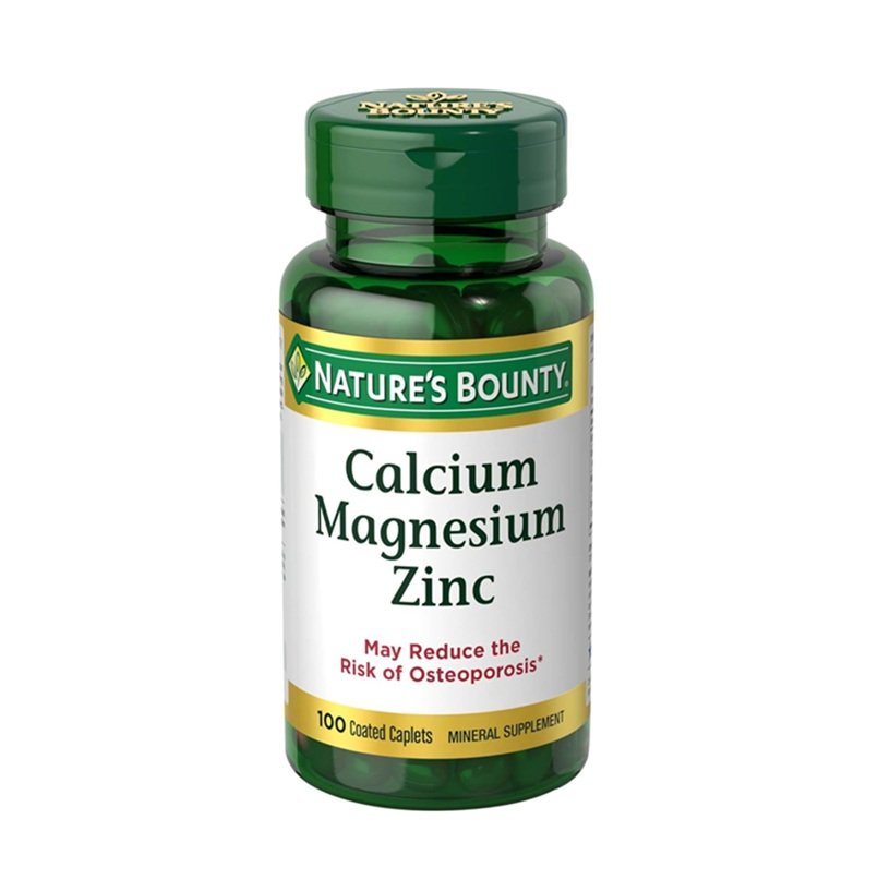 NATURES BOUNTY  CALCIUM MAGNESIUM ZINC 100 CAPLETS