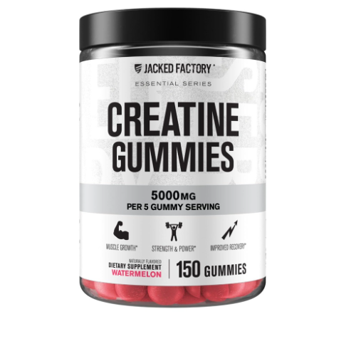 JACKED FACTORY CREATINE GUMMIES WATERMELON 5000MG  1550 GUMMIES 30 SERVINGS