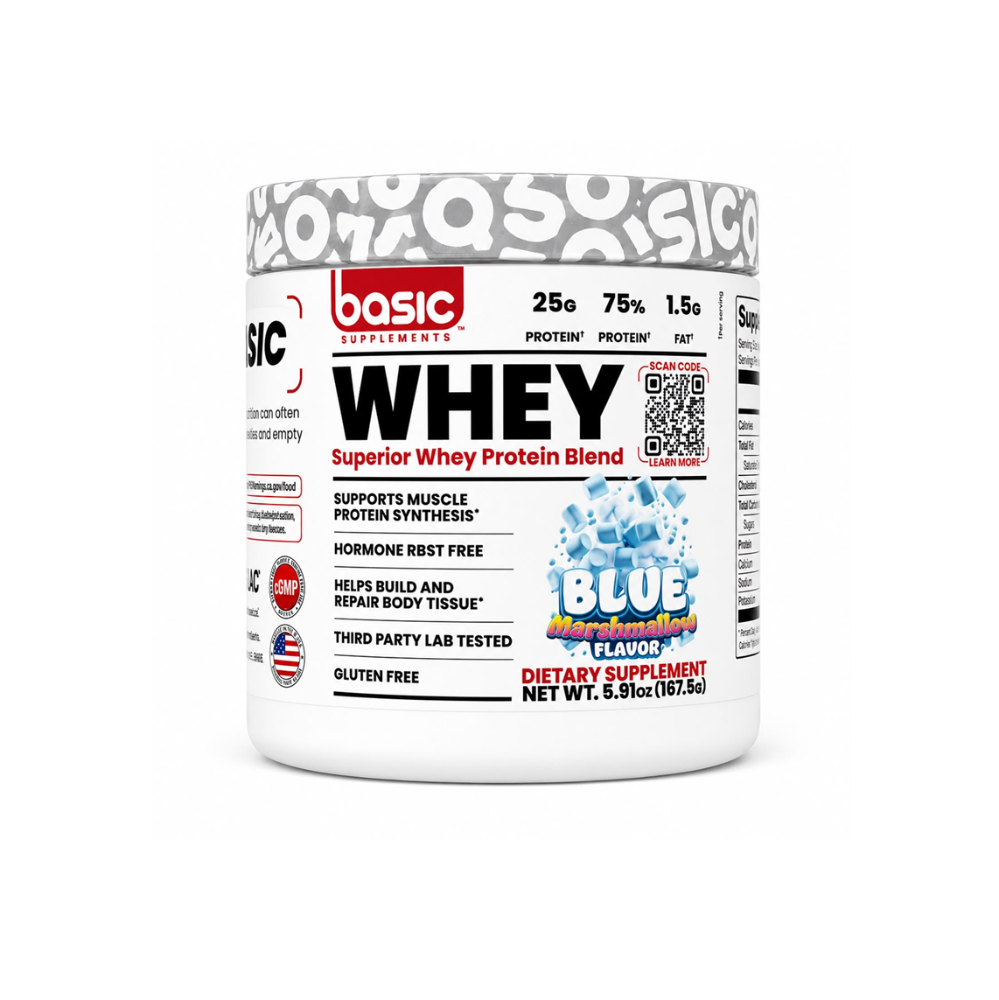 BASIC SUPPLEMENTS WHEY PROTEIN BLEND 5 SERVINGS 167G BLUE MARSHMALLOW