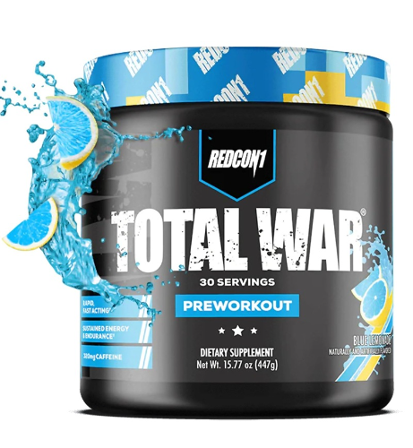 REDCON1 TOTAL WAR PRE WORKOUT 30 SERVINGS 435G BLUE LEMONADE