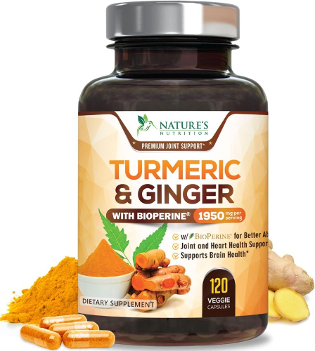 NATURES NUTRITION TURMERIC GINGER 1950 MG 120CAPS