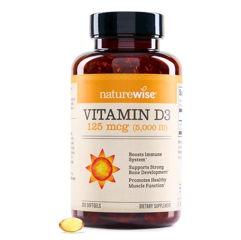 NATURE WISE VITAMIN D3 125MCG 5000IU 360 SOFTGELS