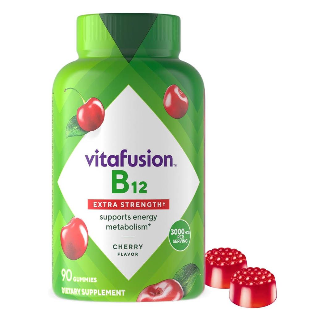 VITAFUSION B12 EXTRA STREGNTH CHERRY FLAVOR 90 GUMMIES