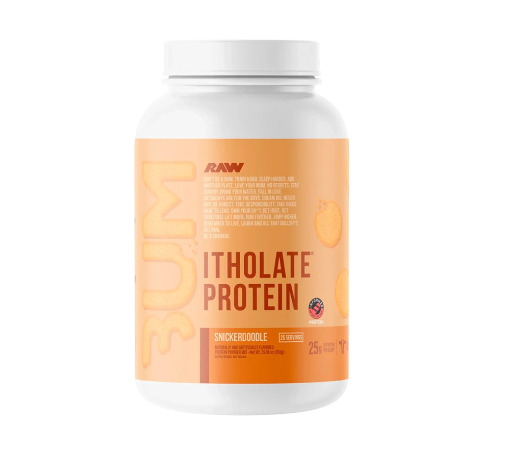 RAW BUM ITHOLATE PROTEIN 25 SERVINGS 25G PER SERVING 2.19LB SNICKERDOOBLE
