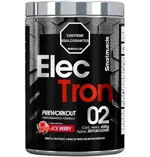SMARTMUSCLE ELECTRON PREWORKOUT 600G 30 PORCIONES ICE BERRY