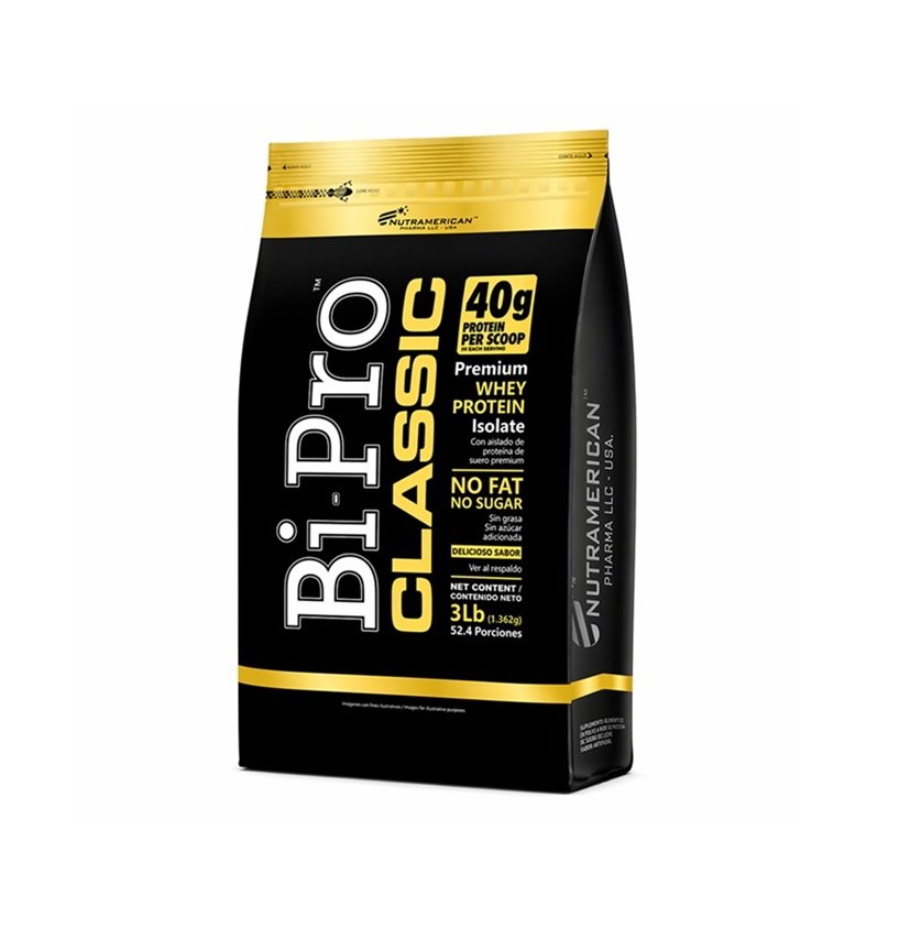 NUTRAMERICAN BI-PRO CLASSIC WHEY PROTEIN ISOLATE 52 PORCIONES 1362G VAINILLA