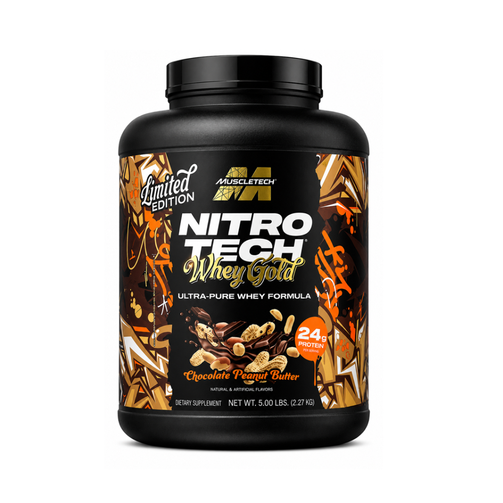 MUSCLETECH NITRO TECH WHEY GOLD LIMITED EDITION CHOCOLATE PEANUT BUTTER 5LB (2.27KG)