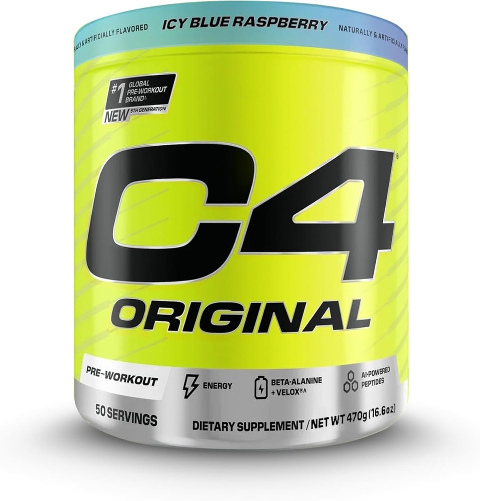 CELLUCOR C4 ORIGINAL PREWORKOUT 470G 50 SERVINGS ICY BLUE RAZZ