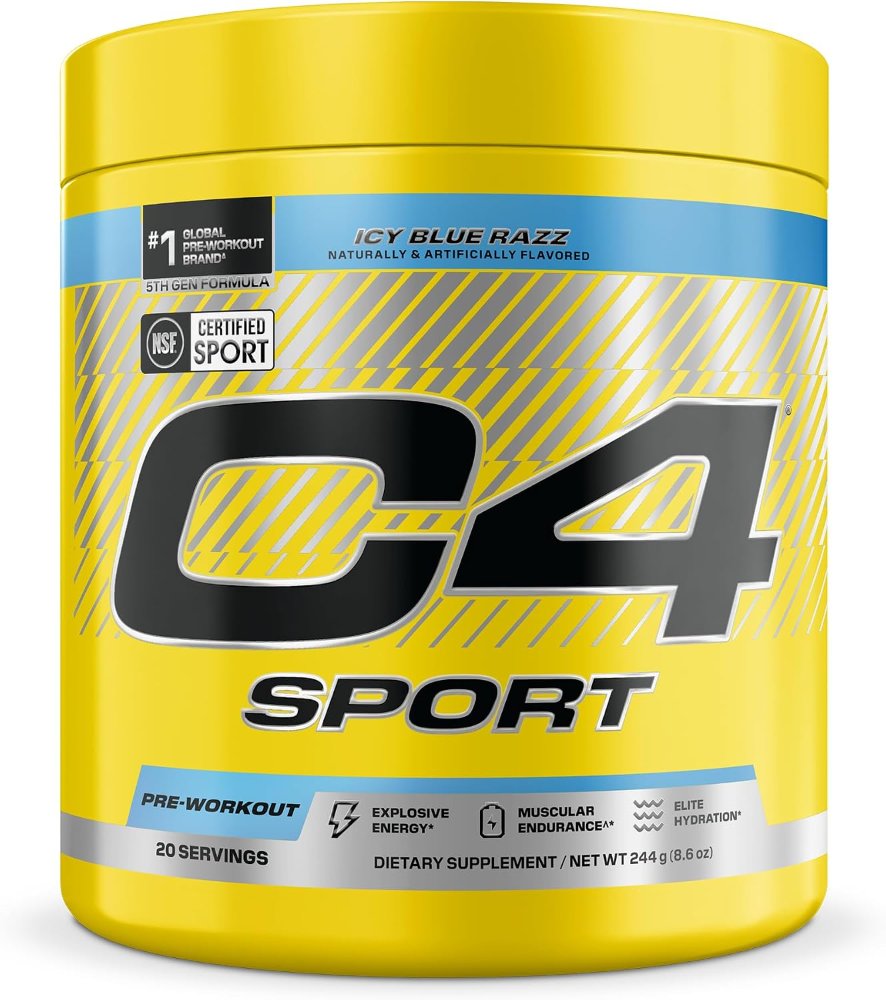 CELLUCOR C4 SPORT PRE WORKOUT ICY BLUE RAZZ 20 SERVINGS 244G
