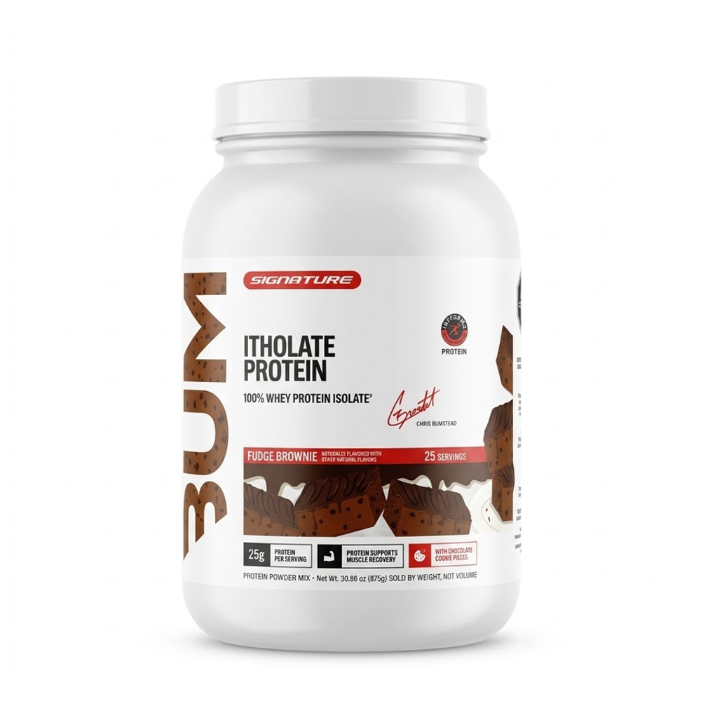 RAW BUM ITHOLATE PROTEIN 25 SERVINGS 875G FUDGE BROWNIE