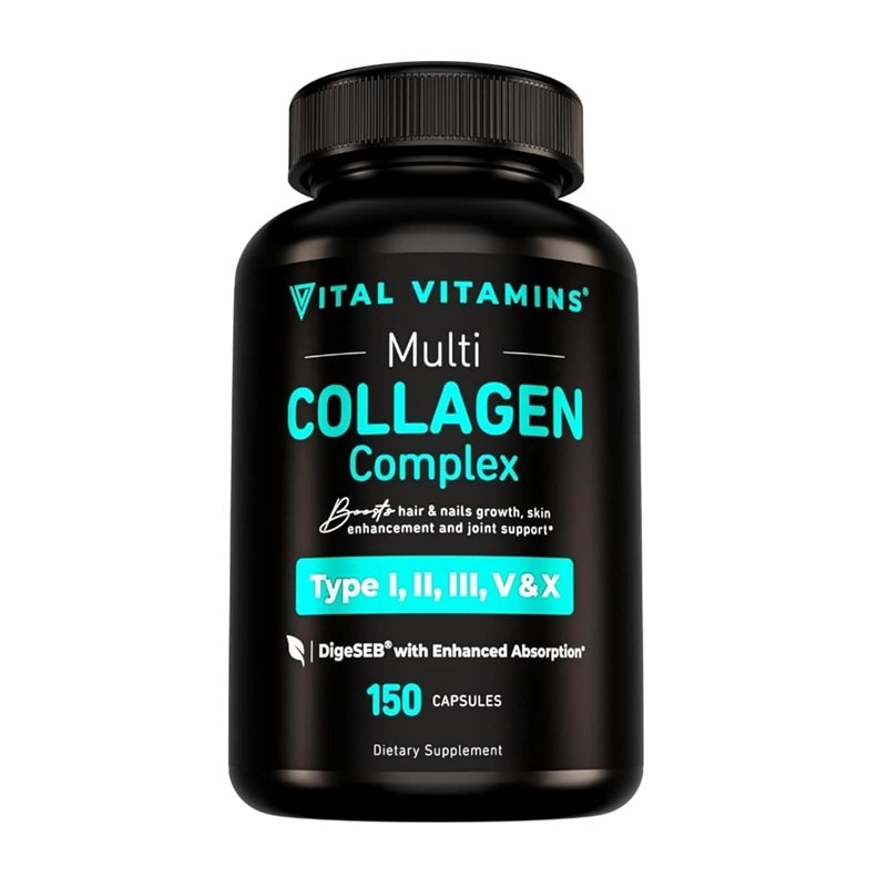 VITAL VITAMINS MULTI COLLAGEN COMPLEX TYPE I, II, III, V & X 150 CAPSULES