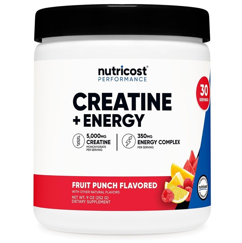 NUTRICOST CREATINE +AMINOS 5000MG CREATINE 5000MG AMINO BLEND FRUIT PUNCH 30 SERVINGS 369G